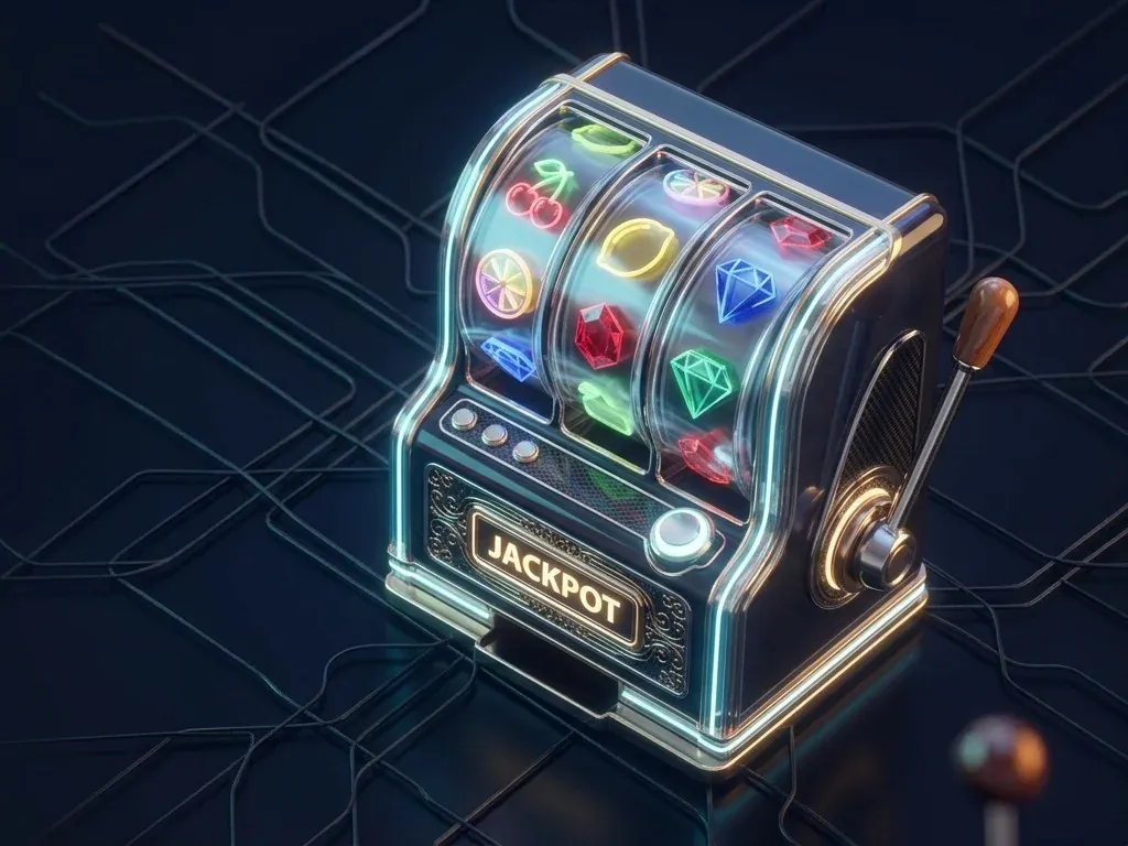 Online pokies no verification required – neon slot machine with gem symbols