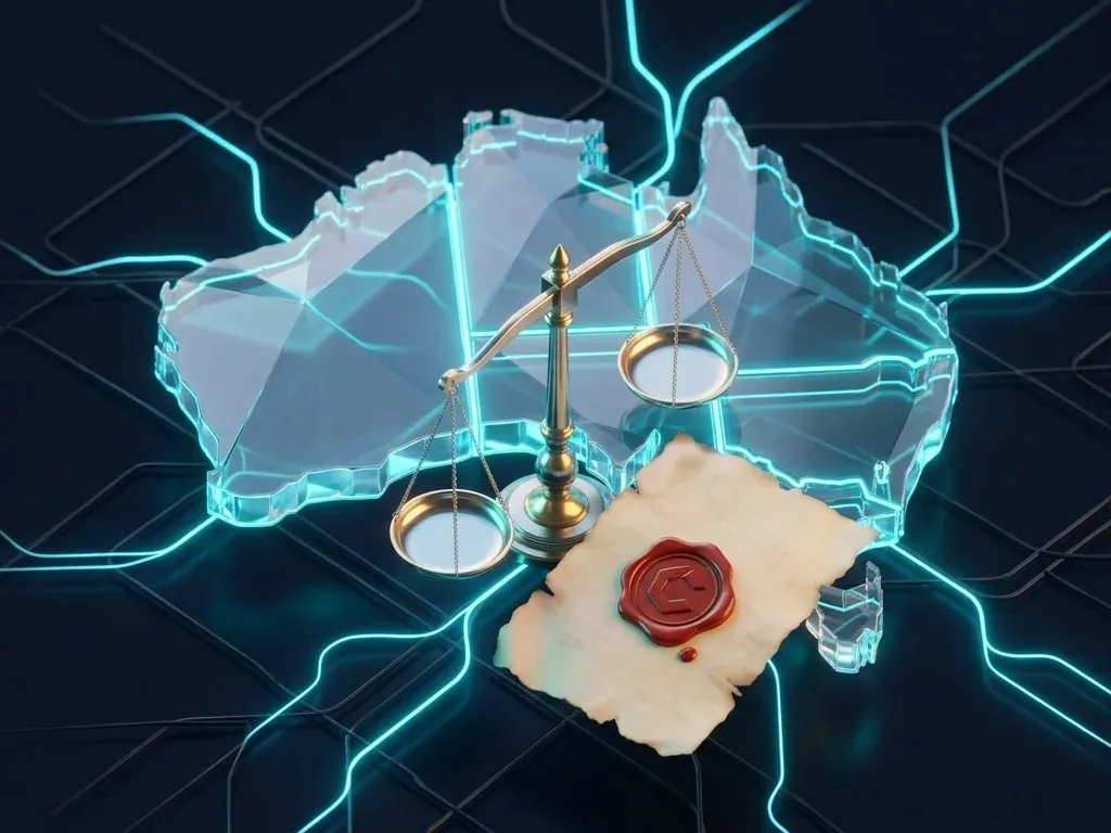 Are no KYC casinos in Australia licensed – map of Australia with scales of justice